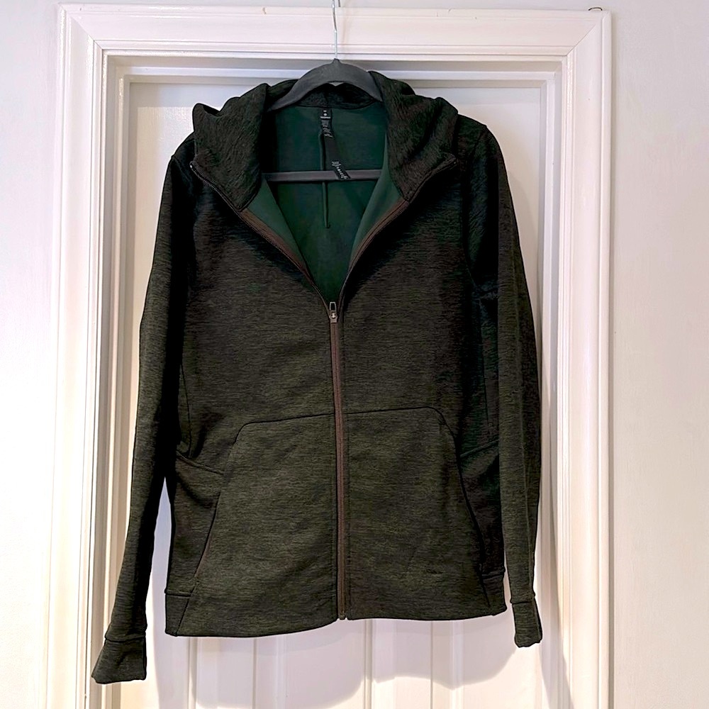 Lululemon Green Zip Up with Hood and Hidden Zipper Pockets | Never Worn